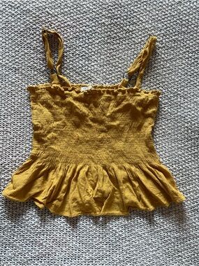 Cami Tank Top/Crop Top - Mustard